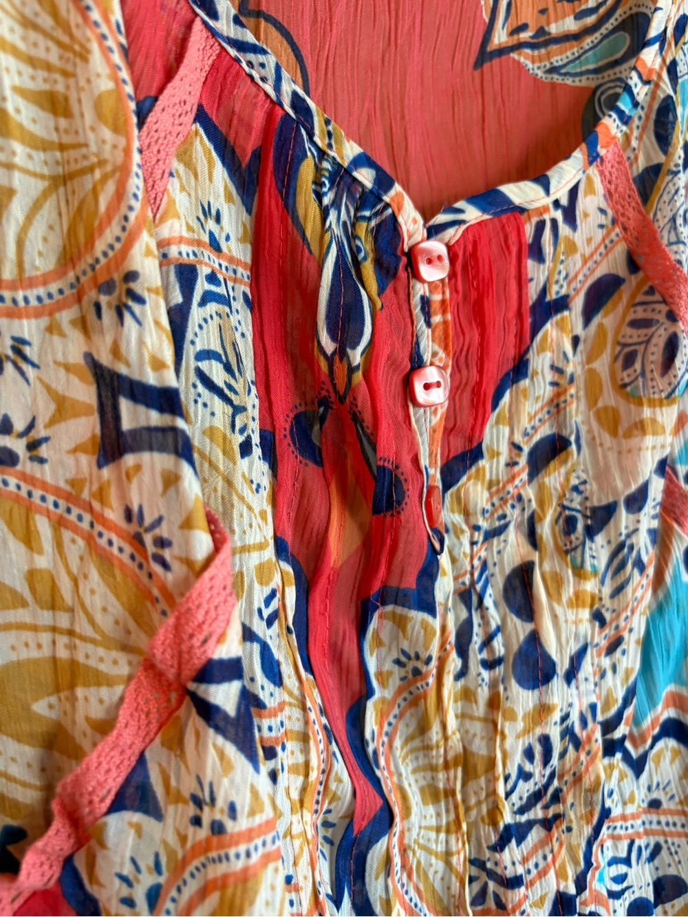 Per Una Paisley Print Sheer Flutter Sleeve Blouse - Picture 8 of 9